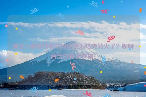 易生+星驿付收款码代理为啥突然火了？聊聊背后的真实逻辑！