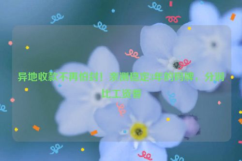 异地收款不再怕封！亲测稳定3年的码牌，分润比工资香