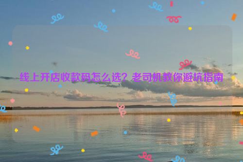 线上开店收款码怎么选？老司机教你避坑指南