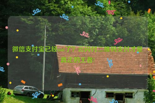 微信支付宝已经out了？云闪付二维码支付才是真正的王者!